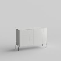 Rafter Full Kit (doors, top and side panels) in Perfect Gray to remodel Besta, 25" tall 2 door frame. Rich and durable designer-grade finish.