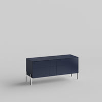 Rafter Full Kit (doors, top and side panels) in Classy Navy to remodel Besta, 15" tall 2 door frame. Rich and durable designer-grade finish.