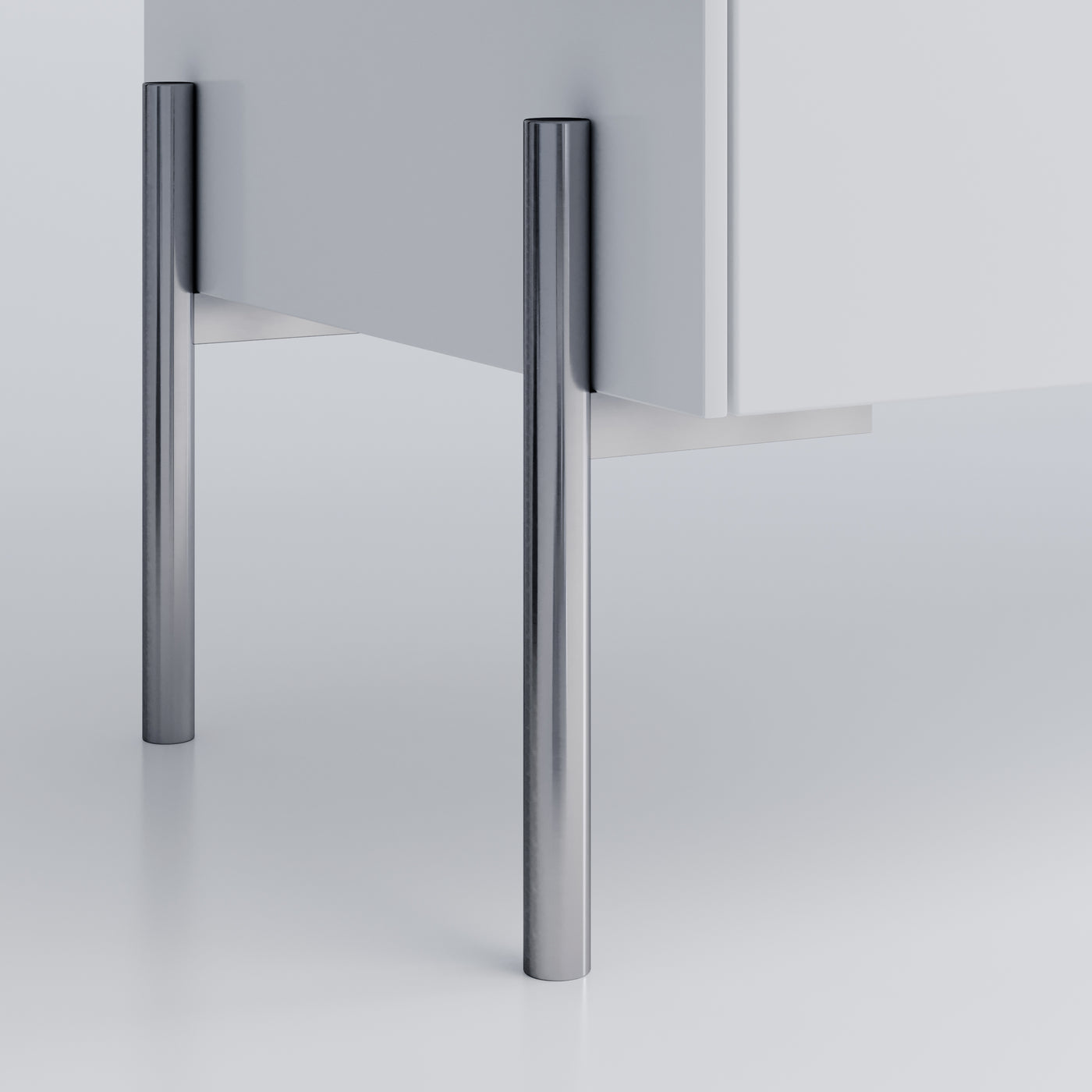 Chrome Furniture Legs in Steel Sara