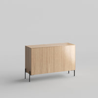 White Oak Full Kit (doors, top and side panels) to remodel Besta, 25" tall 2 door frame. Real wood veneer is hand-sequenced so the natural grain patterns flow seamlessly across each unique piece.